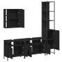 4-piece engineered wood bathroom furniture set in black by , Bathroom furniture - Ref: Foro24-3214745, Price: 297,10 €, Disco...