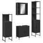 Juego de muebles de baño 4 piezas madera de ingeniería negro de , Muebles de baño - Ref: Foro24-3214770, Precio: 287,62 €, De...