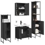 4-piece engineered wood bathroom furniture set in black by , Bathroom furniture - Ref: Foro24-3214770, Price: 285,33 €, Disco...