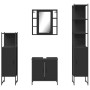 4-piece engineered wood bathroom furniture set in black by , Bathroom furniture - Ref: Foro24-3214770, Price: 285,33 €, Disco...