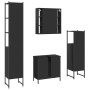 4-piece engineered wood bathroom furniture set in black by , Bathroom furniture - Ref: Foro24-3214770, Price: 285,33 €, Disco...