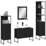 4-piece engineered wood bathroom furniture set in black by , Bathroom furniture - Ref: Foro24-3214359, Price: 273,15 €, Disco...