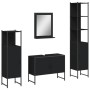 4-piece engineered wood bathroom furniture set in black by , Bathroom furniture - Ref: Foro24-3214359, Price: 273,15 €, Disco...