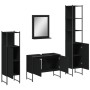 4-piece engineered wood bathroom furniture set in black by , Bathroom furniture - Ref: Foro24-3214359, Price: 273,15 €, Disco...