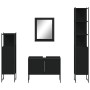 4-piece engineered wood bathroom furniture set in black by , Bathroom furniture - Ref: Foro24-3214359, Price: 273,15 €, Disco...