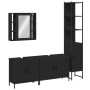 Juego de muebles de baño 4 piezas madera de ingeniería negro de , Muebles de baño - Ref: Foro24-3214750, Precio: 293,80 €, De...