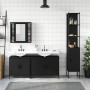 Juego de muebles de baño 4 piezas madera de ingeniería negro de , Muebles de baño - Ref: Foro24-3214750, Precio: 293,80 €, De...