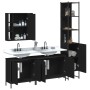 4-piece engineered wood bathroom furniture set in black by , Bathroom furniture - Ref: Foro24-3214750, Price: 291,51 €, Disco...