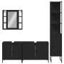 4-piece engineered wood bathroom furniture set in black by , Bathroom furniture - Ref: Foro24-3214750, Price: 291,51 €, Disco...