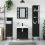 4-piece engineered wood bathroom furniture set in black by , Bathroom furniture - Ref: Foro24-3214765, Price: 296,83 €, Disco...