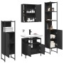 4-piece engineered wood bathroom furniture set in black by , Bathroom furniture - Ref: Foro24-3214765, Price: 296,83 €, Disco...