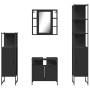 4-piece engineered wood bathroom furniture set in black by , Bathroom furniture - Ref: Foro24-3214765, Price: 296,83 €, Disco...