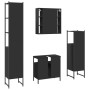 4-piece engineered wood bathroom furniture set in black by , Bathroom furniture - Ref: Foro24-3214765, Price: 296,83 €, Disco...