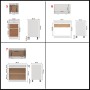 Kitchen furniture set, 7 pieces, engineered wood, high gloss white by , Kitchen cabinets - Ref: Foro24-3067628, Price: 701,99...