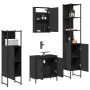 4-piece black plywood bathroom furniture set | Foro24|Onlineshop| Casa, Jardín y Más Foro24.es