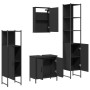 4-piece black plywood bathroom furniture set | Foro24|Onlineshop| Casa, Jardín y Más Foro24.es