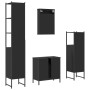 4-piece black plywood bathroom furniture set | Foro24|Onlineshop| Casa, Jardín y Más Foro24.es