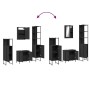 4-piece black plywood bathroom furniture set | Foro24|Onlineshop| Casa, Jardín y Más Foro24.es