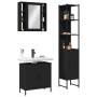 Set de muebles de baño 3 piezas madera contrachapada negro de , Muebles de baño - Ref: Foro24-3214740, Precio: 219,93 €, Desc...