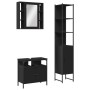 Set de muebles de baño 3 piezas madera contrachapada negro de , Muebles de baño - Ref: Foro24-3214735, Precio: 231,32 €, Desc...