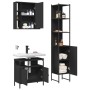 Set de muebles de baño 3 piezas madera contrachapada negro de , Muebles de baño - Ref: Foro24-3214735, Precio: 231,32 €, Desc...