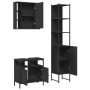 Set de muebles de baño 3 piezas madera contrachapada negro de , Muebles de baño - Ref: Foro24-3214735, Precio: 231,32 €, Desc...