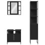 Set de muebles de baño 3 piezas madera contrachapada negro de , Muebles de baño - Ref: Foro24-3214735, Precio: 231,32 €, Desc...