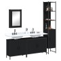 4-piece black plywood bathroom furniture set by , Bathroom furniture - Ref: Foro24-3214810, Price: 265,53 €, Discount: %