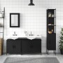 4-piece black plywood bathroom furniture set by , Bathroom furniture - Ref: Foro24-3214810, Price: 265,53 €, Discount: %