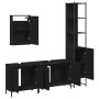 Juego de muebles de baño 4 pzas madera contrachapada negro de , Muebles de baño - Ref: Foro24-3214810, Precio: 273,44 €, Desc...