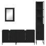 Juego de muebles de baño 4 pzas madera contrachapada negro de , Muebles de baño - Ref: Foro24-3214810, Precio: 273,44 €, Desc...