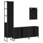 Juego de muebles de baño 4 pzas madera contrachapada negro de , Muebles de baño - Ref: Foro24-3214810, Precio: 273,44 €, Desc...