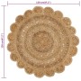 Hand-braided round jute area rug 120 cm by , Rugs - Ref: Foro24-344966, Price: 67,23 €, Discount: %