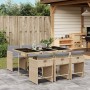 Garten-Essgruppe 7-teilig mit beigen Polstern aus synthetischem Rattan von , Gartensets - Ref: Foro24-3211092, Preis: 452,82 ...