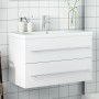 Mueble de baño con lavabo integrado blanco de , Tocadores de baño - Ref: Foro24-3278776, Precio: 251,08 €, Descuento: %