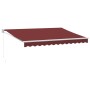 Toldo retráctil manual color burdeos 350x250 cm de , Toldos - Ref: Foro24-3215294, Precio: 235,14 €, Descuento: %