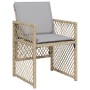 Garten-Essgruppe 11-teilig mit Kissen aus synthetischem Rattan in Beige. von , Gartensets - Ref: Foro24-3210792, Preis: 536,6...