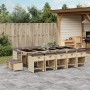 Garten-Essgruppe mit 15-teiligen Kissen aus synthetischem Rattan in Beige. von , Gartensets - Ref: Foro24-3211176, Preis: 883...