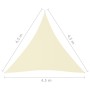 Cream Oxford fabric triangular sail awning 4.5x4.5x4.5 m by vidaXL, Umbrellas - Ref: Foro24-135233, Price: 37,10 €, Discount: %