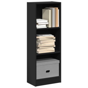 Engineered wood black shelf 40x24x109 cm by , Bookcases and shelves - Ref: Foro24-857775, Price: 43,37 €, Discount: %