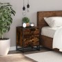 Engineered wood smoked oak bedside table 40x31x50 cm by , Nightstands - Ref: Foro24-848678, Price: 55,65 €, Discount: %