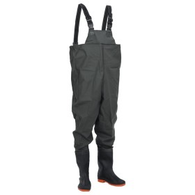 Chest waders with dark green boots size 42