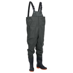 Chest waders with dark green boots size 40 by , Waders for hunting and fishing - Ref: Foro24-4016974, Price: 33,13 €, Discoun...