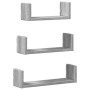 Estante de pared 3 unidades madera de ingeniería gris Sonoma de , Estantes y estanterías - Ref: Foro24-853313, Precio: 18,17 ...