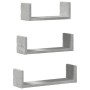 Wandregal 3er Set aus grauem Beton-Ingenieurholz von , Regale und Regale - Ref: Foro24-853311, Preis: 17,75 €, Rabatt: %