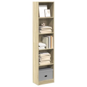 Engineered wood bookshelf in Sonoma oak, 40x24x176 cm. by , Bookcases and shelves - Ref: Foro24-857794, Price: 61,35 €, Disco...