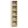 Engineered wood bookshelf in Sonoma oak, 40x24x176 cm. by , Bookcases and shelves - Ref: Foro24-857794, Price: 61,23 €, Disco...