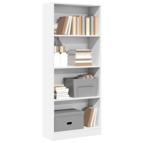 Estantería de madera de ingeniería blanca 60x24x143 cm de , Librerías y estanterías - Ref: Foro24-857812, Precio: 63,40 €, De...