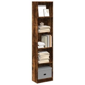 Estantería madera de ingeniería roble ahumado 40x24x176 cm de , Librerías y estanterías - Ref: Foro24-857796, Precio: 61,23 €...