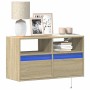 Wall-mounted TV unit with LED lights Sonoma oak 80x31x45 cm by , TV Furniture - Ref: Foro24-852329, Price: 72,60 €, Discount: %